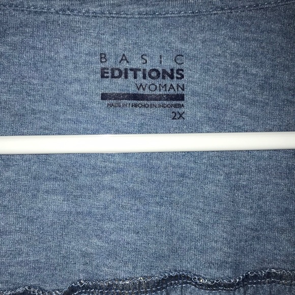 Basic Editions Blue Top - Picture 5 of 5